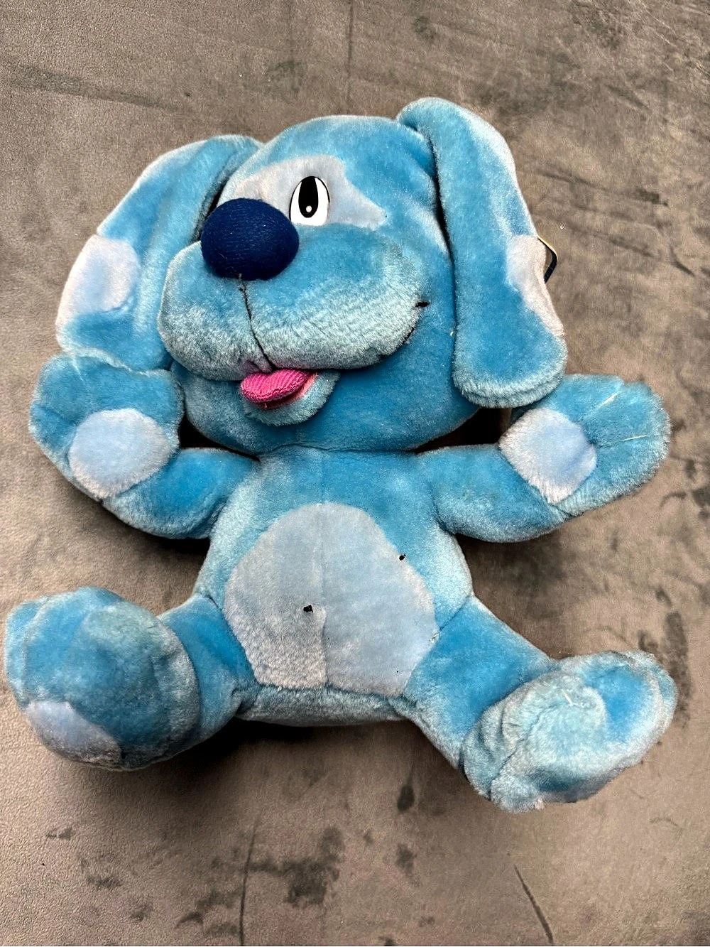 Vintage Plushmania Blue Dog Plush Stuffed Animal Toy